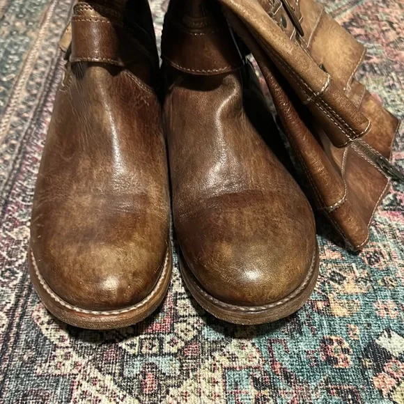 Bed Stu Brown Leather Cobbler Boots with Zipper - Picture 8 of 11